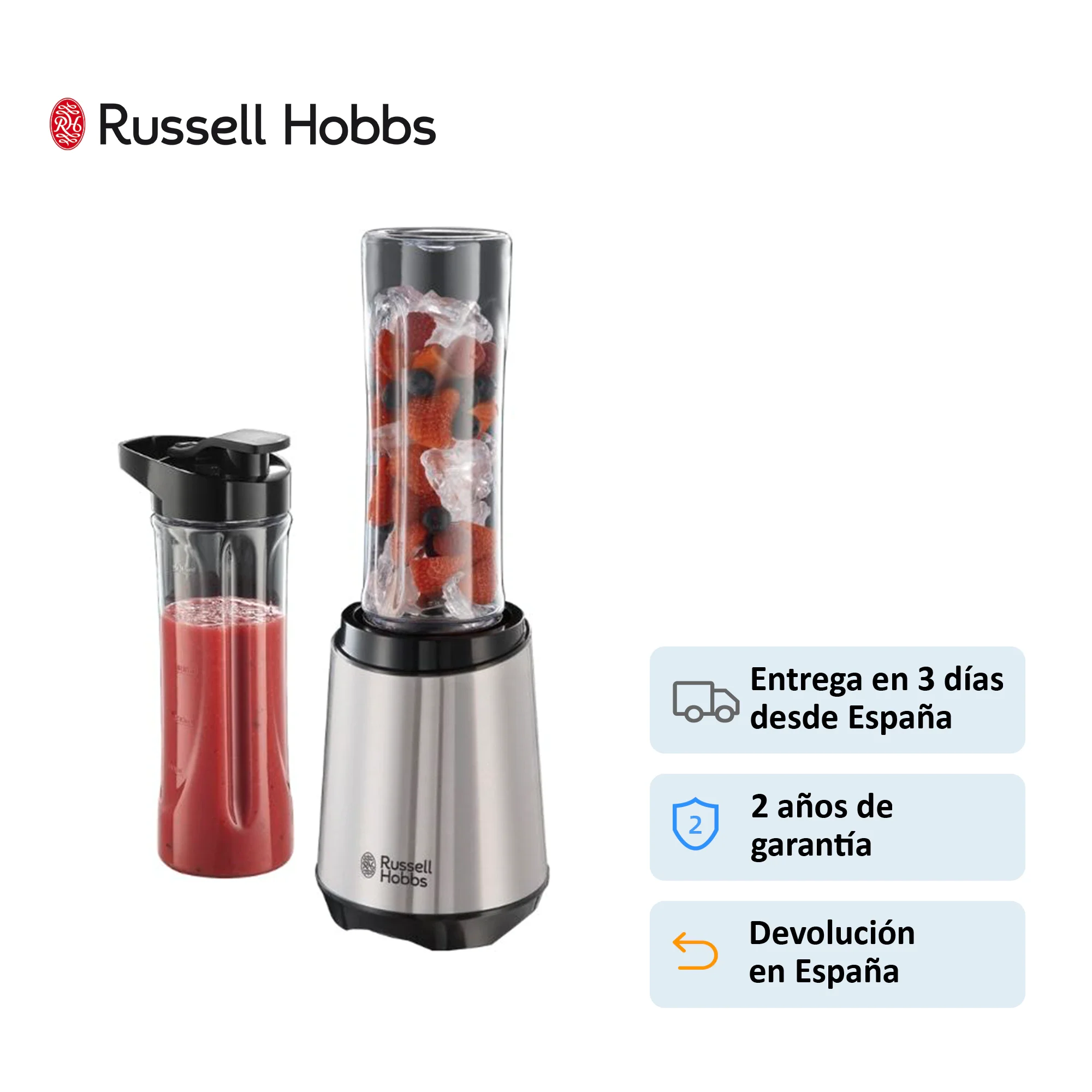 Russell Hobbs Mix & Gohand Tumbler Blender (300 W, Stainless Steel