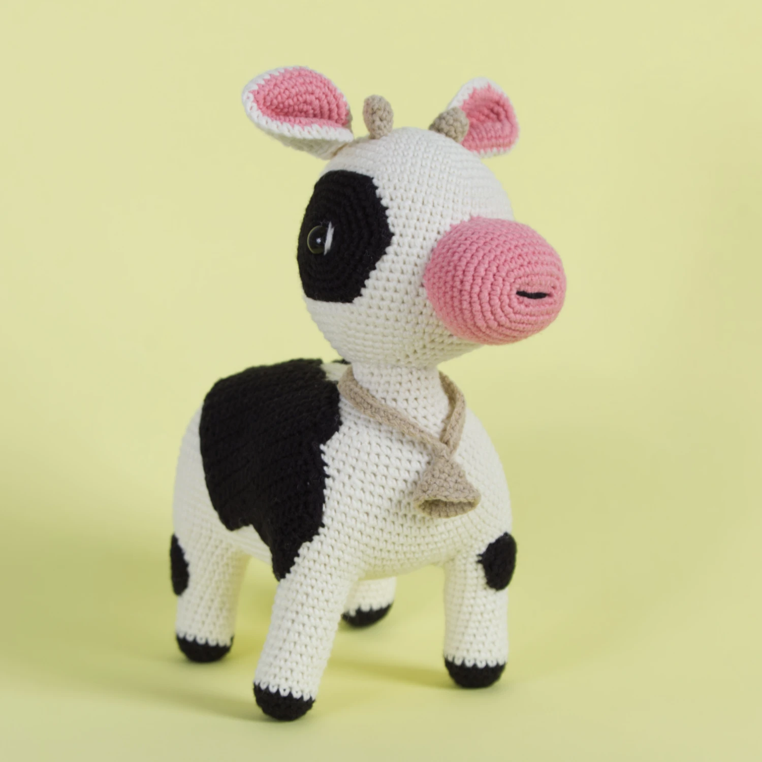 26 см Тедди CowHandmade Amigurumi волокно мягкая милая игрушка вязаная крючком кукла