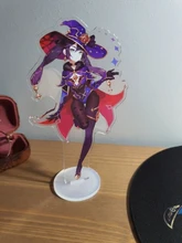 Figura de Anime Genshin Impact Zhongli Diluc Venti Klee Keqing Qiqi, soporte acrílico, modelo de placa, decoración de escritorio, señal de pie, regalos para seguidores