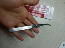 1pc pinzas de uñas artísticas de acero inoxidable acción cruzada pinzas multifuncional en forma de Clip de manicura curva alicate para uñas herramientas