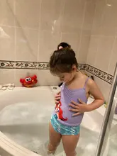 Conjunto de Bikini de princesa Tankini para niños, bañador bonito de sirena, 2 uds., gran oferta