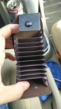 Cartera de cuero Unisex para negocios, tarjetero de identificación, carcasa para tarjetas, organizador de bolsillo, dinero, teléfono, monedas, moda de Año Nuevo, 2021