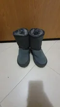 Snow-Boots Boys Fashion Girls Australian Winter Children 100%Genuine-Leather Flat-Shoes