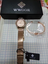 WWOOR relojes de lujo con diamantes para señoritas 2021 de moda de la marca de las mujeres cuarzo reloj de pulsera de malla de oro rosa banda reloj de pulsera para las mujeres