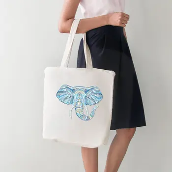 

Angemiel Bag Turquoise Elephant Women Big Shopping Beach Tote Bag
