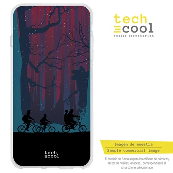 

FunnyTech®Stand case for Alcatel Silicone 3 L Stranger Things forest silhouettes vers.1
