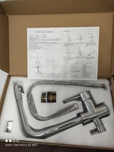 Frap de la cocina cromo grifo del fregadero de rotación de 360 grados de purificación de agua cuenta con tres vías de agua caliente y fría mezclador F4352