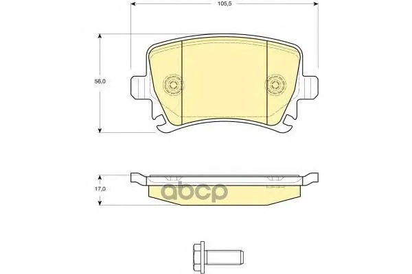 Колодки Тормозные Volkswagen Touran 03/Caddy/G5/G6 Задние Girling 6116221 Girling арт. 6116221