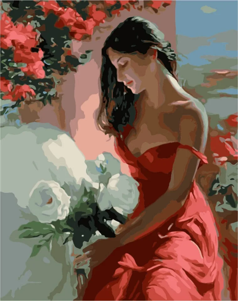 девушка с лавандой. художник хуан фортуни. волегов владимир художник картины. цветок женственности. женственность.