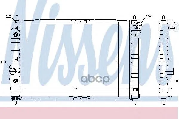 Radiator Chevrolet Aveo 1.2/1.4 A/T 05-Nissens 61637 Nissens no. 61637