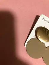 JIOFREE-pendientes de Clip no perforado para mujer, aretes de Metal dorado y negro, Clips redondos llamativos para oreja, regalo de fiesta