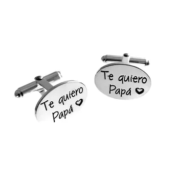 

Cufflinks Sterling Silver 925m oval 19mm. Dedication I love POPE Laser Man [AC1262]