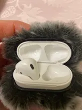 Ear-Fur-Case Capa Carabiner Plush-Cover Apple Airpods Rabbit Soft Wireless for 1-2/Wireless/Charging-fluffy-box