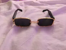 Gafas de sol rectangulares para hombre y mujer, lentes de sol rectangulares de lujo, cuadradas, de Metal Vintage, UV400, 1 Uds., 2020