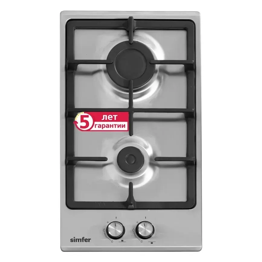 Газовая варочная панель Simfer H30V20M511 газовые домино две конфорки чугунная решетка