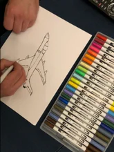 Conjunto de rotuladores de doble punta, Set de 12-120 rotuladores para dibujo artístico, obra de arte con acuarela