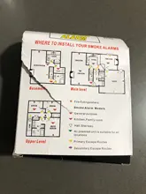 KinJoin-Detector de humo para el hogar y la Oficina, alarma fotoeléctrica de seguridad contra incendios, Sensor de alarma de humo