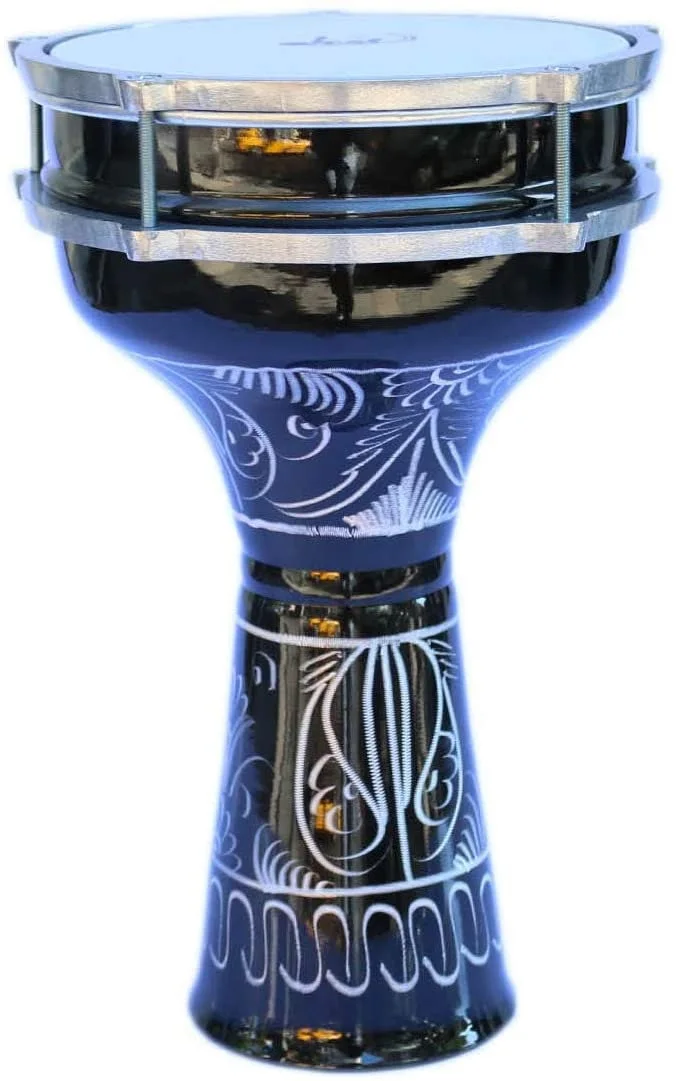 Darbuka Doumbek Drum Instrument with Hand Engraved Made in Turkey