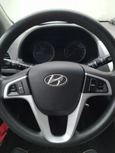 PUFEITE-Botón de volante para Hyundai VERNA SOLARIS, botón de control de música y volumen de audio