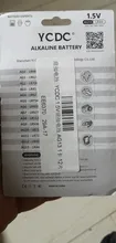YCDC AG-Batería de 13 botones, pila de moneda para reloj con calculadora, 1,5 V, SR44SW, L1154, RW82, RW42, LR44, 357, AG13, 12 Uds. Por paquete