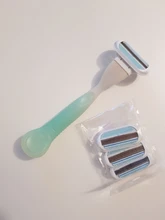 Cabezales de afeitado de 3 cuchillas para mujer, accesorios para el cuidado de la piel, afeitadora corporal, 4 Uds.