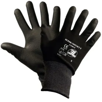 

GLOVE NYLON NEGROGROJO PALM POLIESTERURETANO SUPER CONTACT T-9