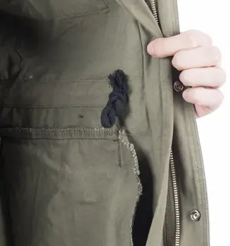 

DeepSEA Khaki Pockets Cover Front Zipper-Snaps Gabardine-Canvas Coat 1806005