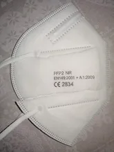 Entrega en 10 días Mascarilla de seguridad FFP2, respirador antipolvo FPP2 KN95, reutilizable, color blanco y negro