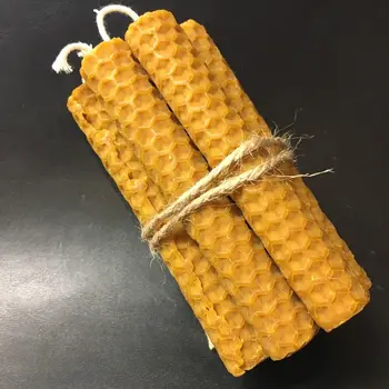 

Candle wax bee honeycomb PACK 9 units MEASURES 2X10 CM approx.