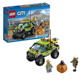 

Designer Lego city truck researchers volcanoes