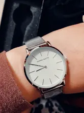 Japón Movimiento de Cuarzo de Alta Calidad 36mm hannah Martin Mujeres de Malla de Acero Inoxidable de Oro Rosa Damas Impermeable Reloj Dropshipping