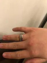 Letdiffery genial de acero inoxidable giratoria anillo de Spinner de calidad cadena Punk joyería de las mujeres para regalo de fiesta