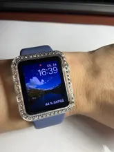 Funda protectora de parachoques de diamante para Apple, funda para reloj de la serie 6 SE 54321 38MM 42MM para Iwatch 40mm 44mm, accesorios de pulsera de reloj