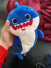 Peluche de tiburón para cantar para bebé, muñeco de felpa suave con sonido de música, canciones en inglés para niño y niña