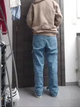 Pantalones vaqueros de pierna ancha para hombre, jeans holgados rectos, ropa de calle para hombre, pantalones de Skateboard informales de Hip Hop, pantalones neutrales de S-5XL