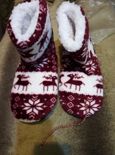 House Slippers Floor-Shoes Flip-Flops Christmas Winter Fur Plush Warm Cotton Indoor Fourrure