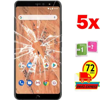 

5x Protectors Screen Tempered Glass for for BQ AQUARIS X2 (Not Full SEE INFO)