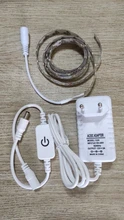 Switch Ribbon Power-Supply Led-Light-Strip Kitchen-Lamp Touch-Sensor Under-Cabinet Dimmable