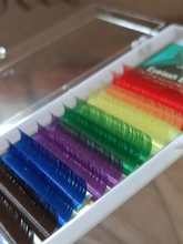 Marca 0,1 C D mezcla individual Pestaña De Colores Natural Color Caramelo Suave falso de extensión de pestañas maquillaje de ojos pestañas falsas coloridas