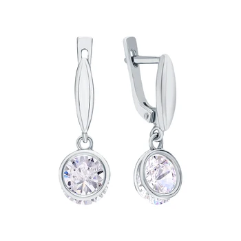 

Silver earrings with cubic zirconium sunlight sample 925