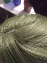 Peluca de cabello sintético para mujer, pelo negro y verde de 24 pulgadas con volante grande y flequillo, estilo africano y americano, fibra resistente al calor