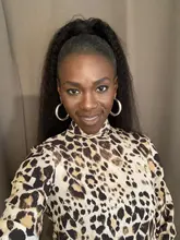 Racily Hair-coletero brasileño Afro rizado, cola de caballo recta, Remy, envoltura con cordón, extensiones de cabello humano ombré