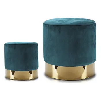 

Pouffe Green Velvet Golden (38 x 42 x 38 cm)