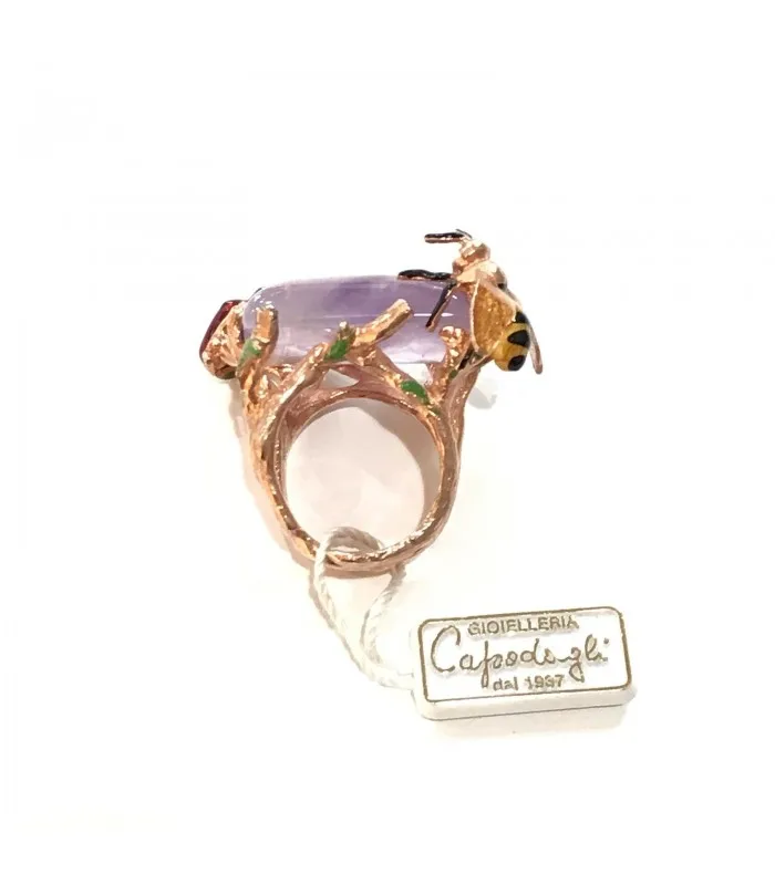 Кольцо FEDERICA RED ANIMAL AMETHYST BRONZE FR-AN06-VI