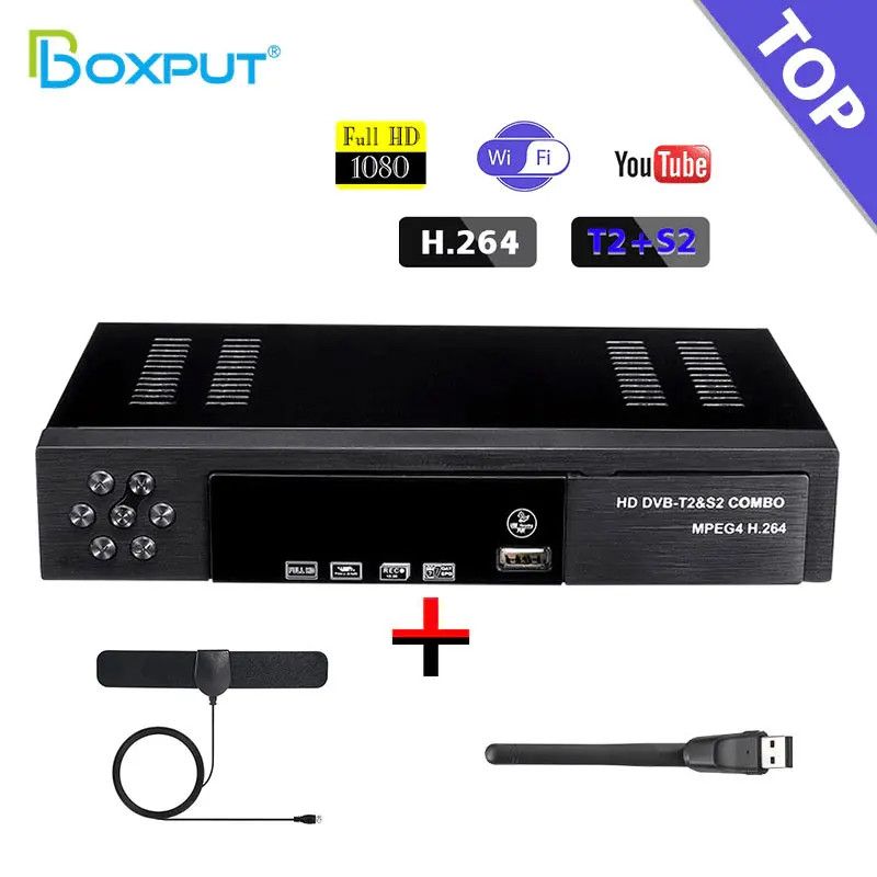 DVB T2 S2 Combo TV Box Support iptv H.264 Youtube USB Wifi 1080P Full HD cccam m3u Smart tv DVB-T2/T and DVB-S2/S Set Top | Электроника