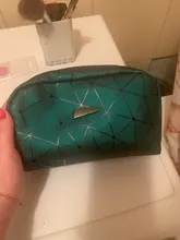 Neceser de viaje multifunción para mujer, bolsa de maquillaje geométrica, impermeable, portátil, organizador de artículos de tocador, novedad