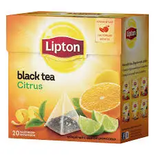 

Tea Lipton "citrus", black with additives, 20 Pyramids