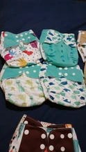 Reusable Baby Nappy Diaper-Cover Pocket-Diaper OS New-Print Hot-Sale 4pcs/Set