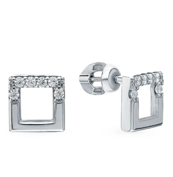

Silver earrings with cubic zirconia sunlight sample 925