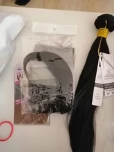 8-30 extensiones de cabello humano peruano liso, 3 mechones, no Remy, con cierre de encaje 4*4, mechones de tejido de doble trama con cierre